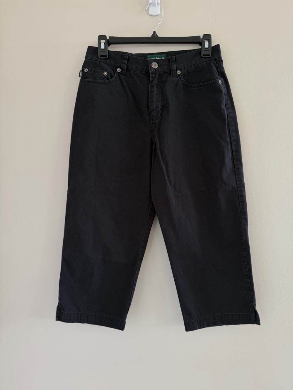 Lauren Ralph Lauren Black Capri Pantsβ Petite 6P High Rise Straight Minimalist
